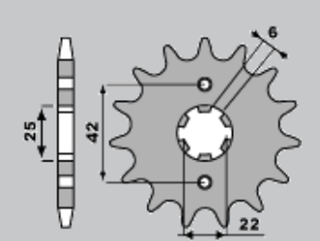 PBR řetězové kolo přední 278 15 18NC (řetěz 530) (MADE IN ITALY)